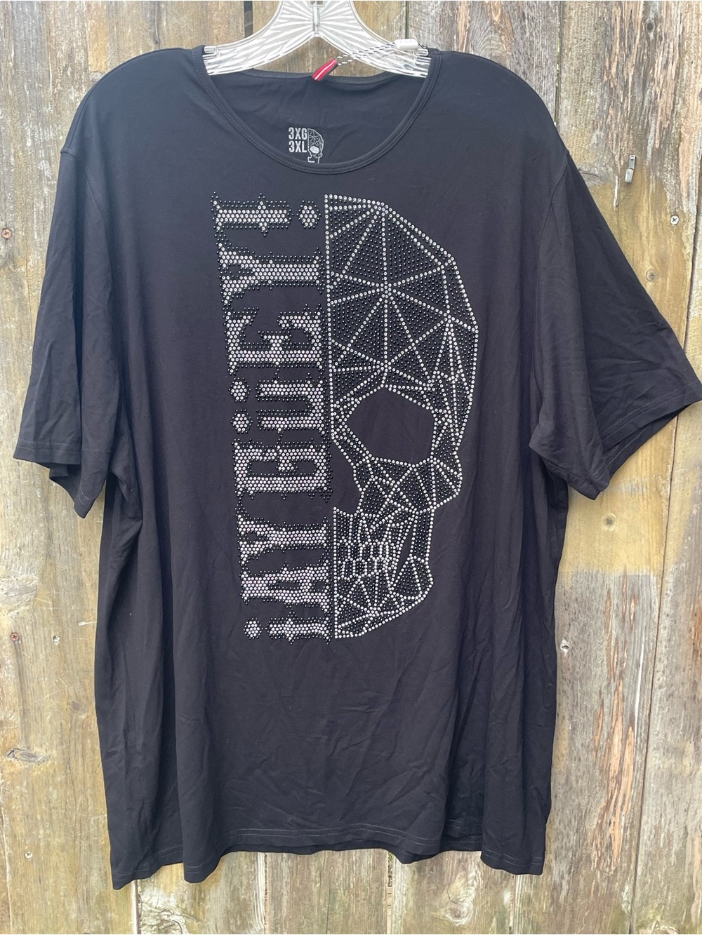 NWT-Black Studded Skull Graphic Tee - Men's Shirt